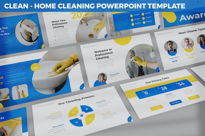 家政清洁公司介绍产品推广方案展示PPT模板 - 顶尖PPT
