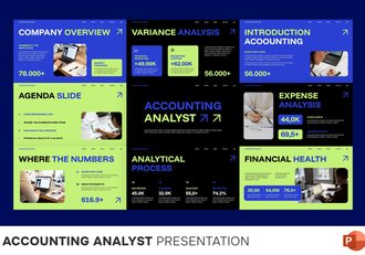 财务会计分析业绩报告PPT模板 - 顶尖PPT