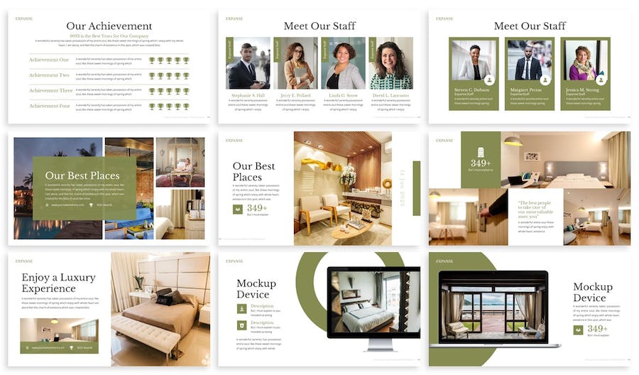 酒店环境展示PPT模板 - 顶尖PPT