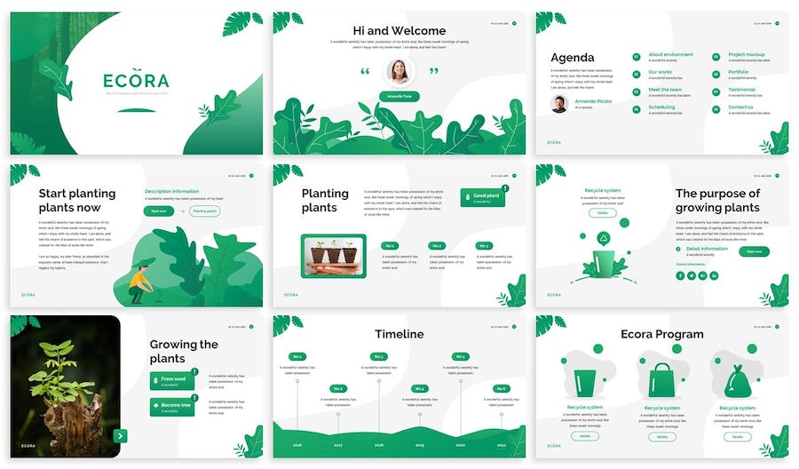 生态系统环境保护宣传PPT模板 - 顶尖PPT