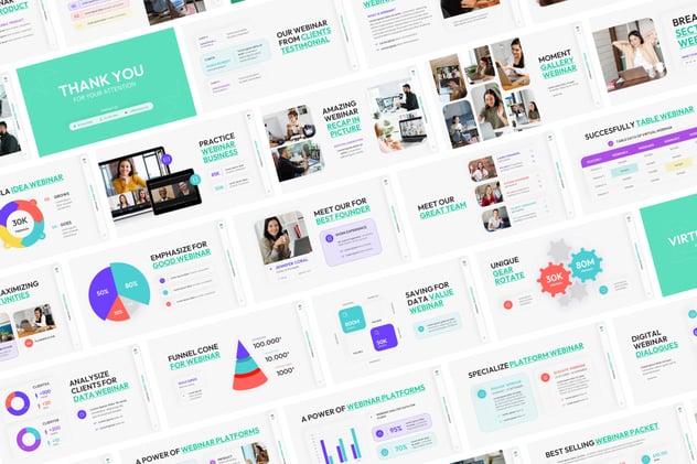 在线研讨会融资路演商业计划Keynote模板 - 顶尖PPT