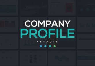 蓝绿色公司简介商业计划企业合作项目推广多用途keynote模板 - 顶尖PPT