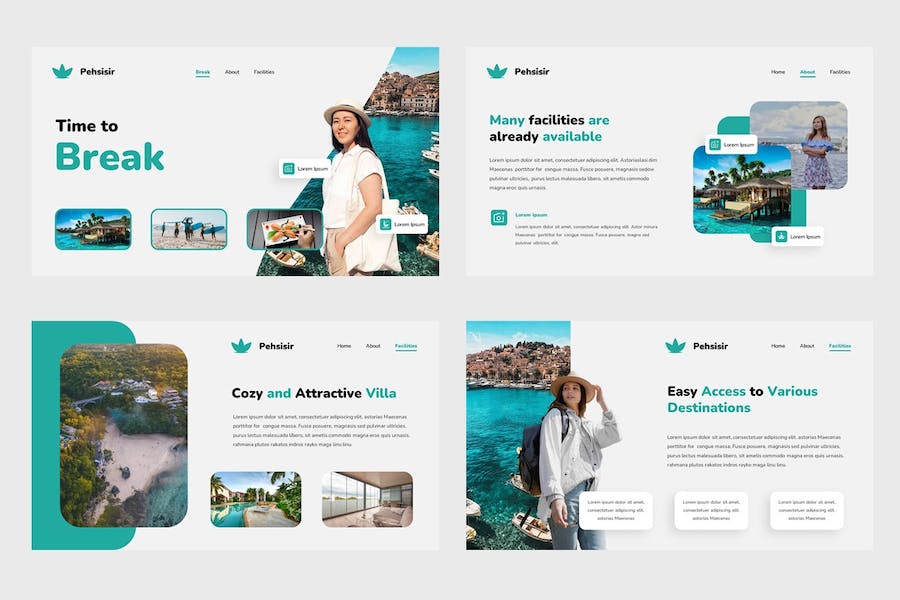 旅游旅行目的地推介PPT模板 - 顶尖PPT