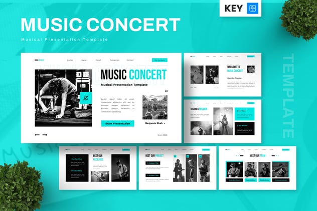 音乐会演出活动宣传推广方案Keynote模板 - 顶尖PPT
