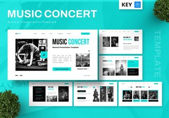 音乐会演出活动宣传推广方案Keynote模板 - 顶尖PPT
