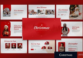 圣诞创意礼物ppt圣诞节祝福圣诞活动派对PPT模板 - 顶尖PPT
