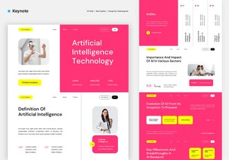 现代技术人工智能主题专业展示Keynote模板 - 顶尖PPT