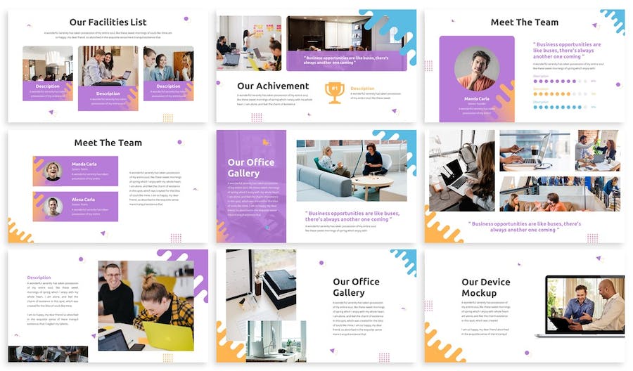 创意抽象艺术设计展示Keynote模板 - 顶尖PPT