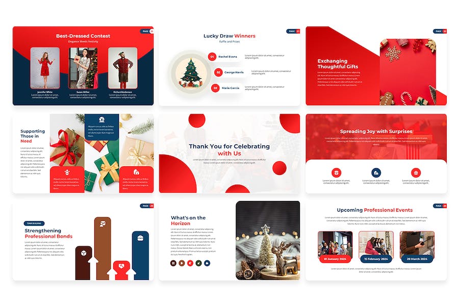 圣诞节主题演讲方案Keynote模板 - 顶尖PPT