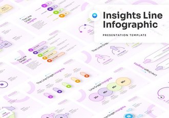 彩色线条步骤流程图形keynote模板 - 顶尖PPT