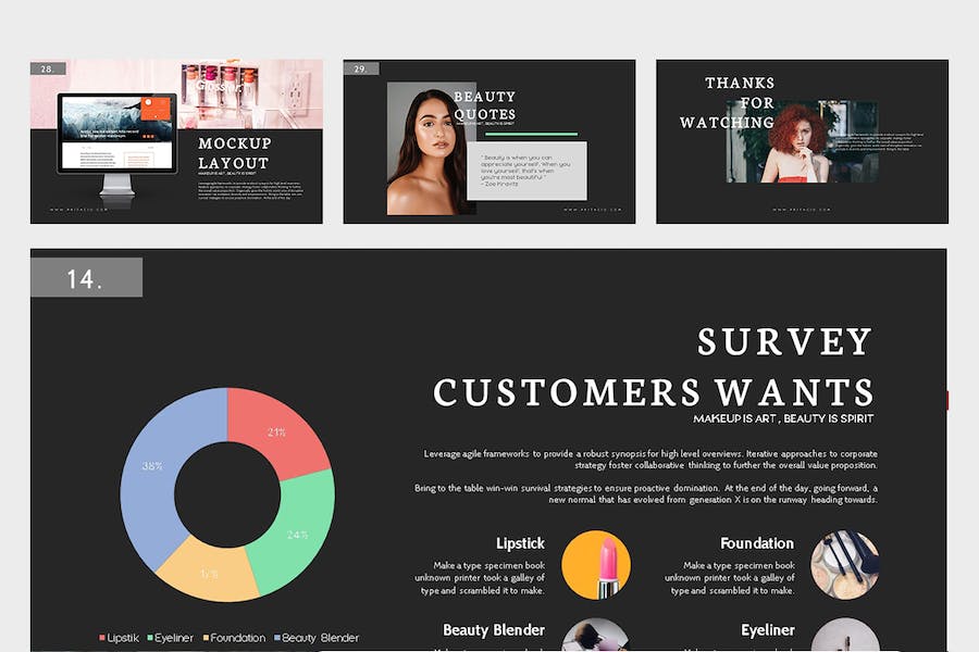 美容美发造型护理服务推广Keynote模板 - 顶尖PPT