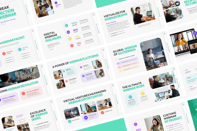 在线研讨会融资路演商业计划Keynote模板 - 顶尖PPT