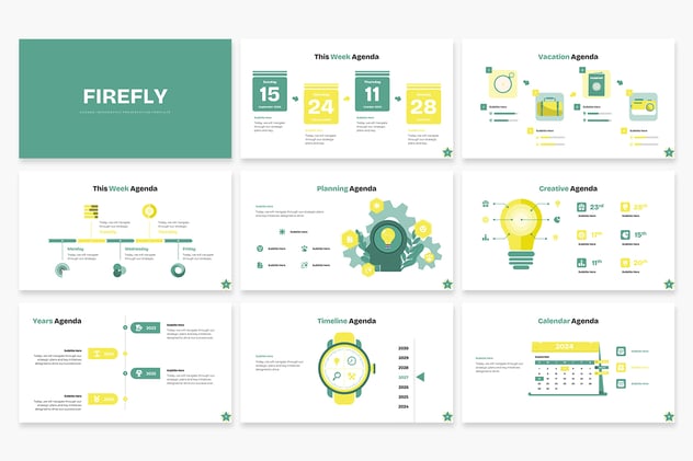 会议议程信息图表PPT模板 - 顶尖PPT