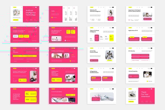 现代技术人工智能主题专业展示Keynote模板 - 顶尖PPT