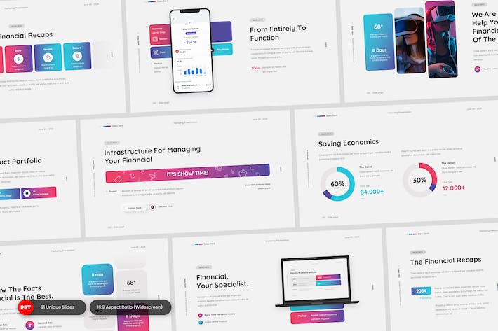 销售行业资料展示PPT模板 - 顶尖PPT