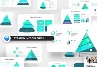 金字塔数据信息图形keynote模板 - 顶尖PPT