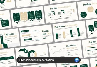 稳重配色流程信息图形keynote模板 - 顶尖PPT