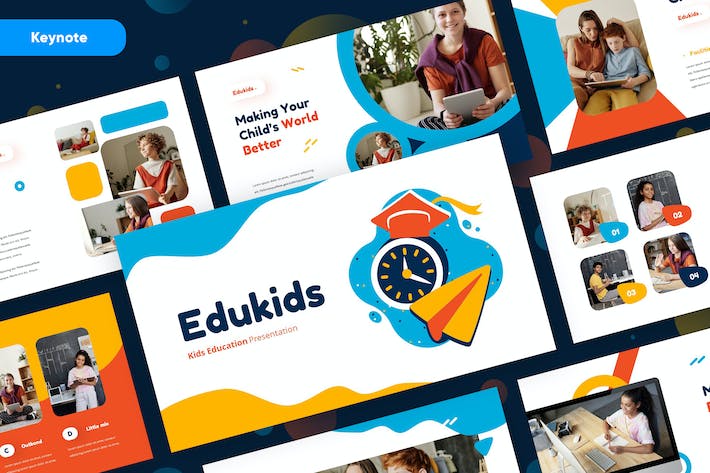 儿童教育培训课程教学Keynote模板 - 顶尖PPT