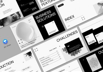 商业解决方案人工智能技术公司keynote模板 - 顶尖PPT