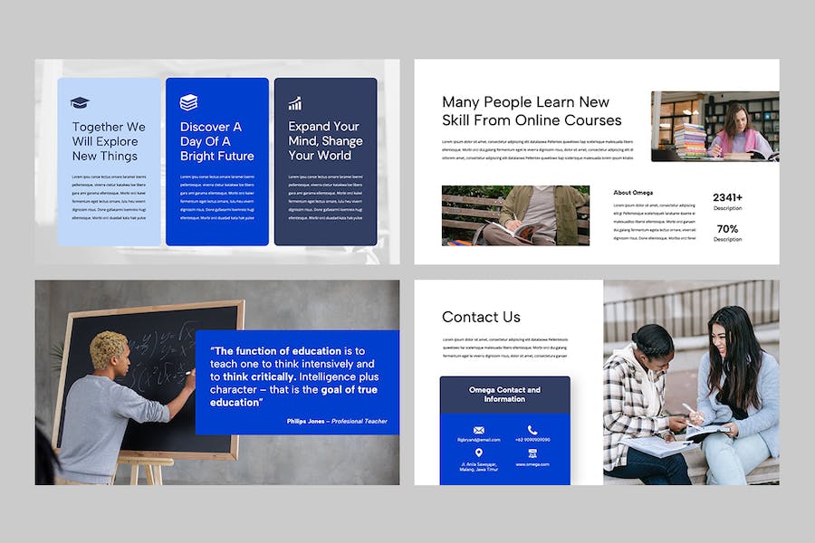 在线教育培训课程学习Keynote模板 - 顶尖PPT