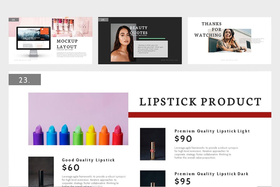 美容美发造型护理服务推广Keynote模板 - 顶尖PPT