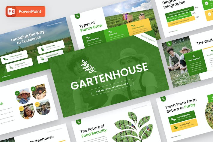 现代农业种植菜园城市农场PPT模板 - 顶尖PPT