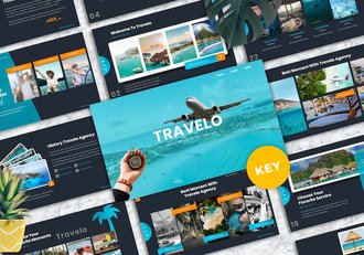 旅游度假景点推介宣传Keynote模板 - 顶尖PPT