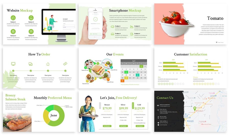 餐饮食品品牌讲述展示营销运营Keynote模板 - 顶尖PPT