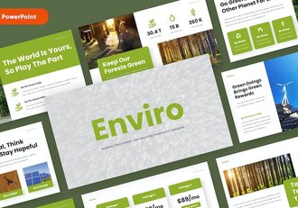地球环境保护意识宣传教育PPT模板 - 顶尖PPT
