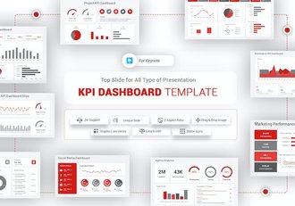 专业KPI数据分析图形Keynote模板 - 顶尖PPT