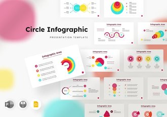 圆形循环信息图形模板展示PPT模板 - 顶尖PPT