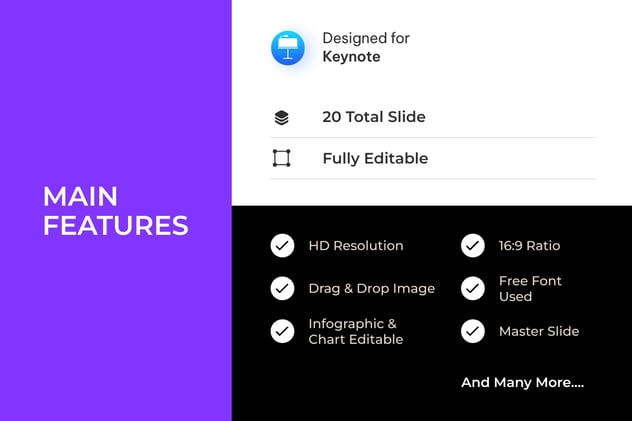 6步骤流程信息图形Keynote模板 - 顶尖PPT