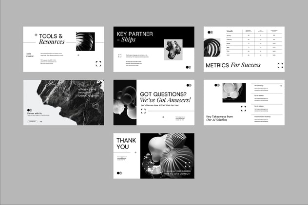 商业解决方案人工智能技术公司keynote模板 - 顶尖PPT