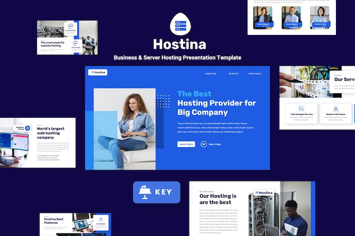 主机服务器业务展示Keynote模板 - 顶尖PPT