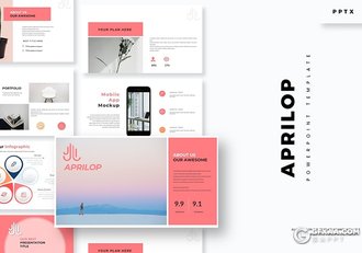 30页时尚简约风格数据信息图形设计多用途PPT模板5种主题配色 - 顶尖PPT