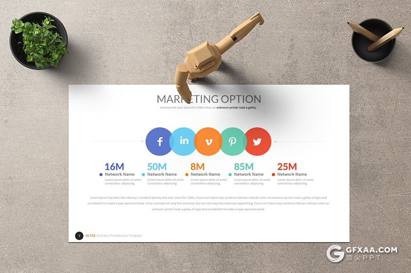 30页彩色商务信息数据图形图表PPT模板 - 顶尖PPT