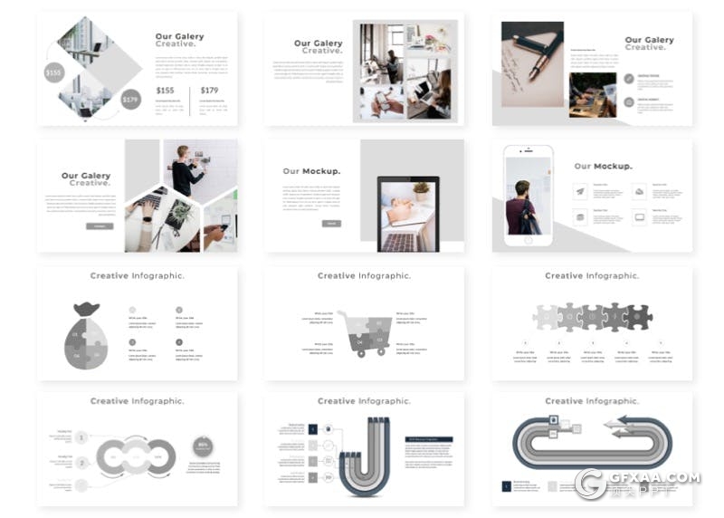 30页企业项目演示会议记录工作流程PPT模板5种主题配色 - 顶尖PPT
