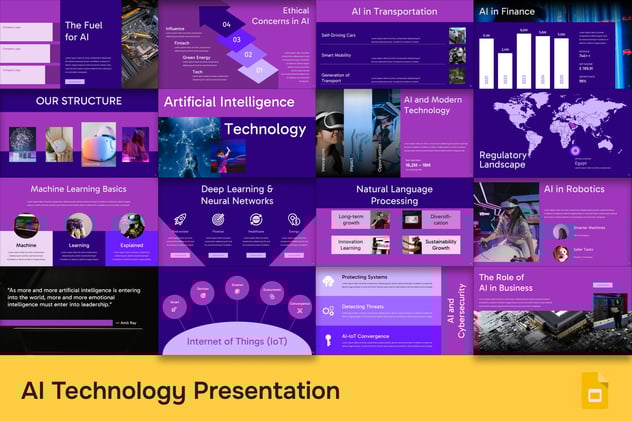 AI技术科技人工智能大模型PPT模板 - 顶尖PPT