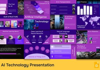 AI技术科技人工智能大模型PPT模板 - 顶尖PPT