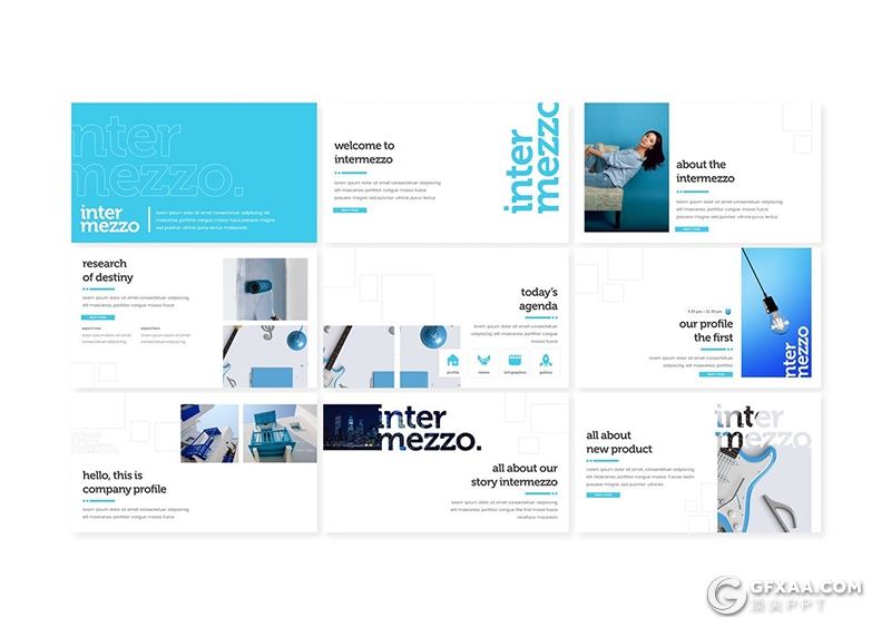 30页扁平化商务风格企业项目规划工作汇报PPT模板5种主题配色 - 顶尖PPT