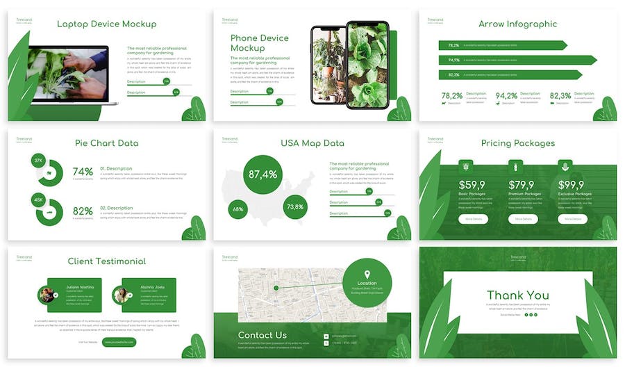 树木园艺种植绿化keynote模板 - 顶尖PPT