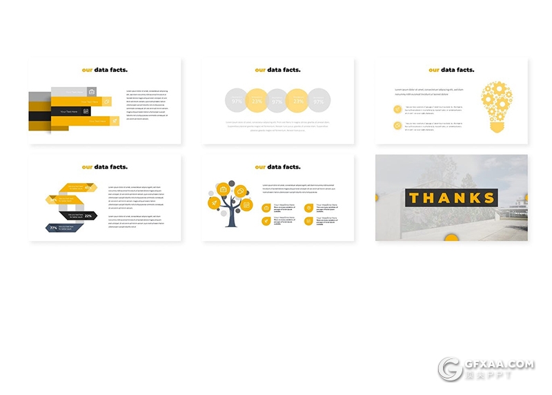 30页创意广告公司项目案例展示工作汇报总结PPT模板5种主题配色 - 顶尖PPT