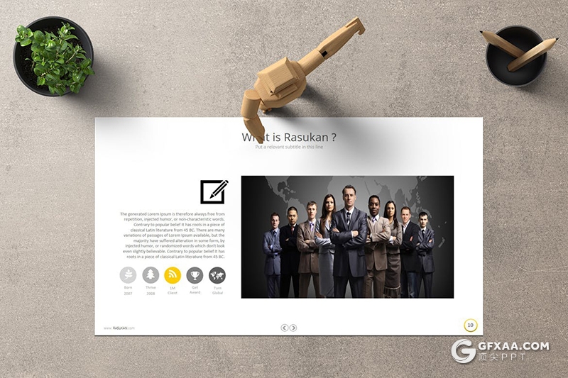 30页企业商务风格工作总结企业宣传项目展示PPT模板 - 顶尖PPT