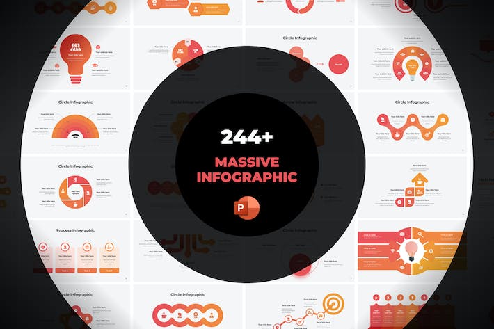 244页大型商务信息图形PPT动画模板 - 顶尖PPT