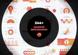 244页大型商务信息图形PPT动画模板 - 顶尖PPT