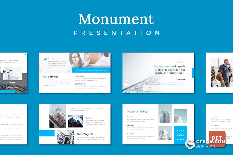 扁平化简约商务风格多用途国外PPT模板 - 顶尖PPT