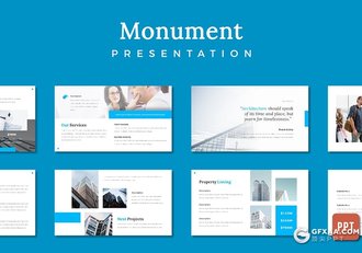 扁平化简约商务风格多用途国外PPT模板 - 顶尖PPT