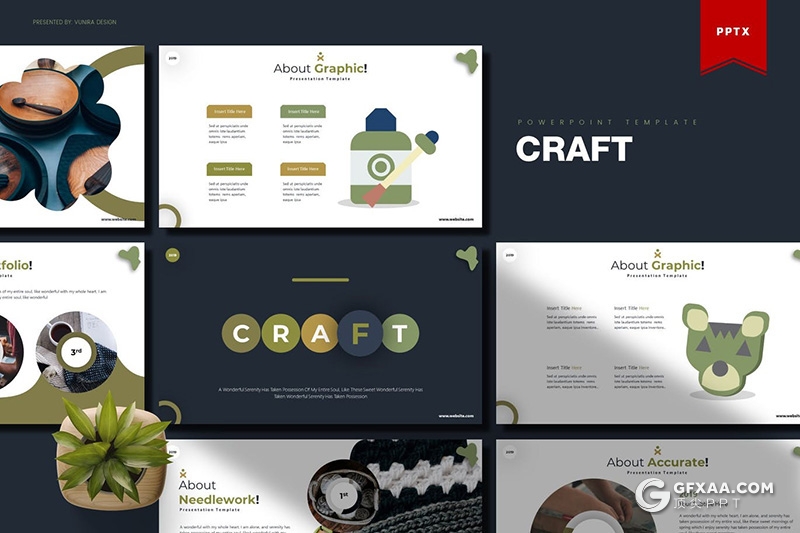 30页传统手工艺陶瓷雕刻编织行业展示PPT模板5种主题配色 - 顶尖PPT