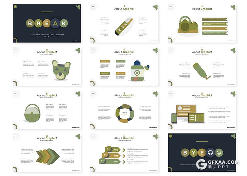 30页传统手工艺陶瓷雕刻编织行业展示PPT模板5种主题配色 - 顶尖PPT
