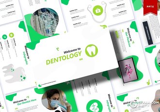 30页牙科治疗牙科医疗诊所牙齿健康清洁PPT模板5种主题配色 - 顶尖PPT